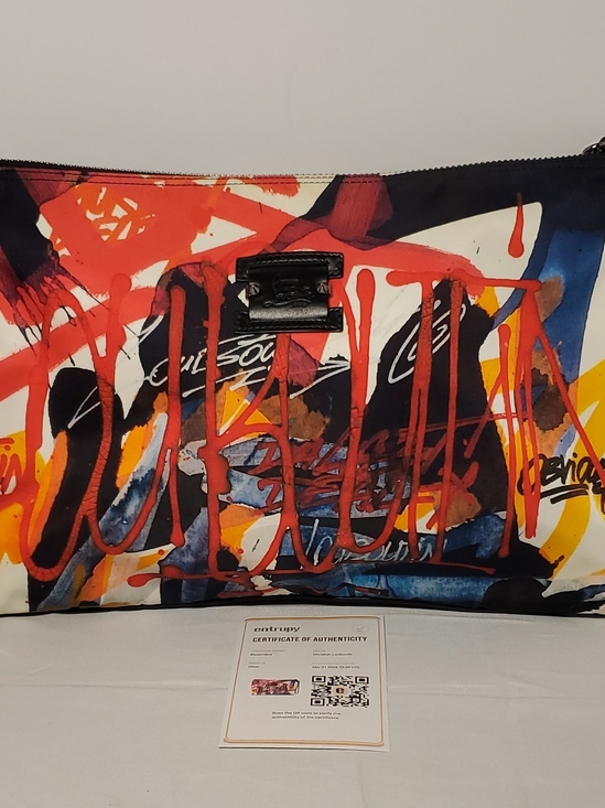 Christian Louboutin Handbags - Authentic Christian Louboutin Nylon KalouPouch Clutch Bag Graffiti